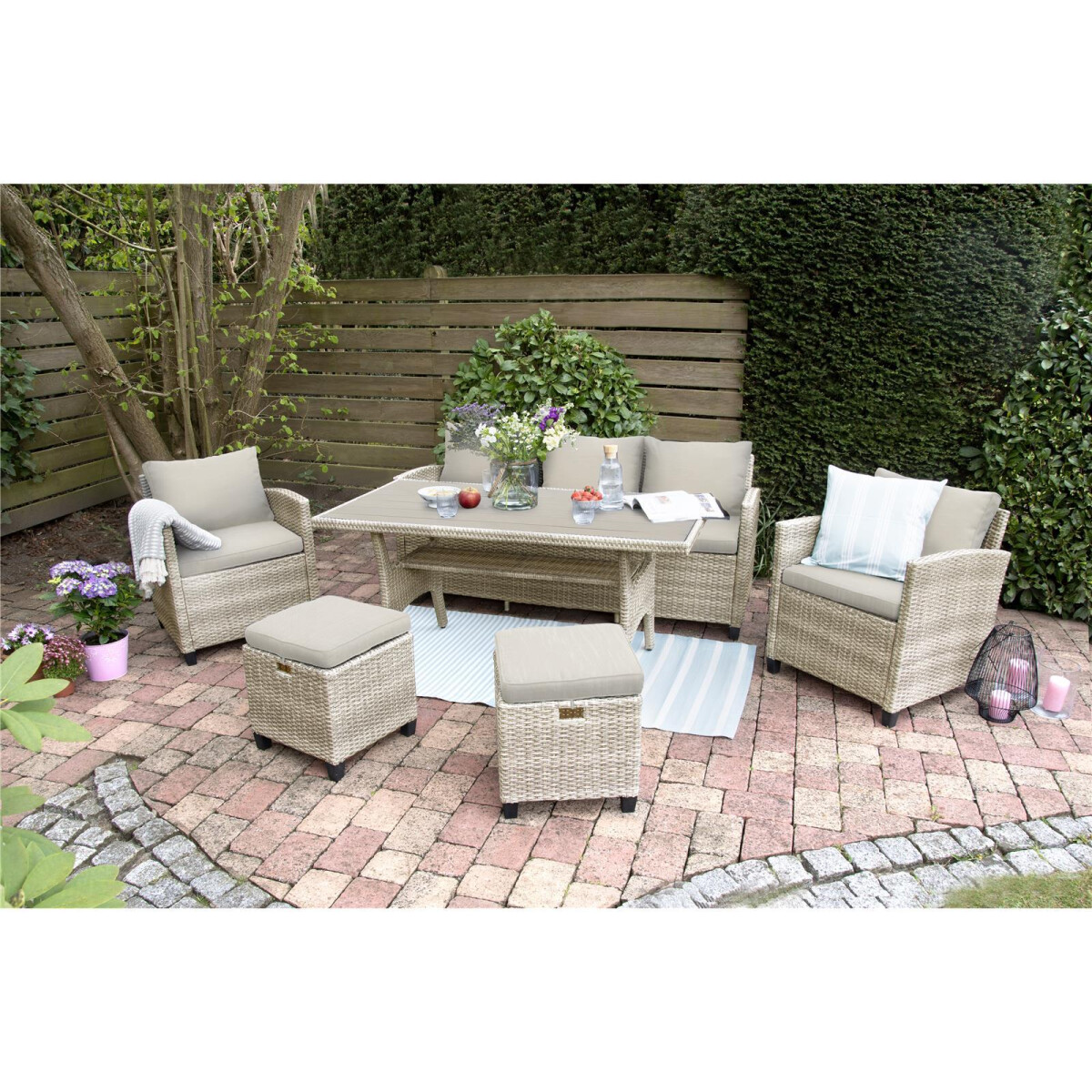 »Alpina II« Dininglounge Set, Polyrattan,...