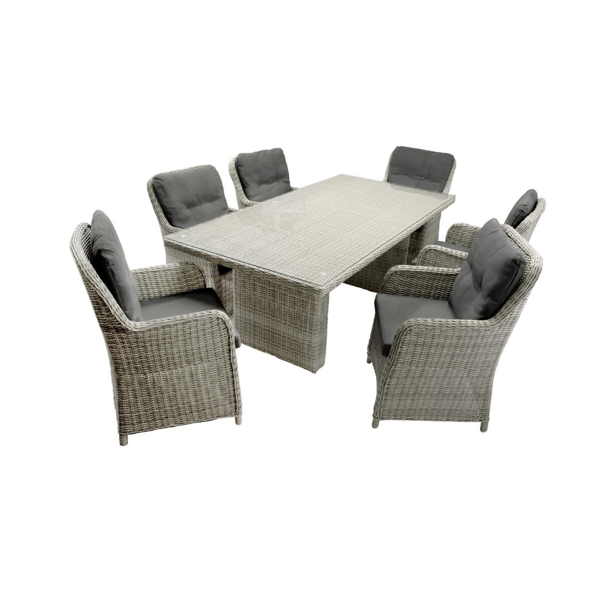 »Ria« Dininglounge, Polyrattan, grau,...